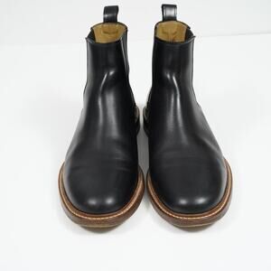 A.P.C. Ethan Chelsea Boots Noir Black Leather Size 44 EU Men's Made Portugal